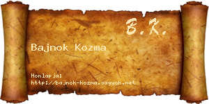 Bajnok Kozma névjegykártya